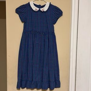 Chaps girls blue plaid dress